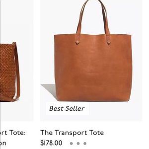 NWT madewell transport leather tote